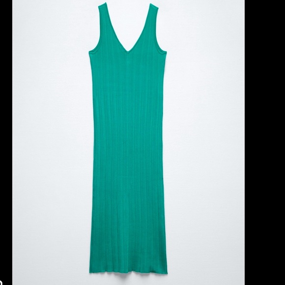ZARA KNIT MIDI DRESS - Picture 5 of 7